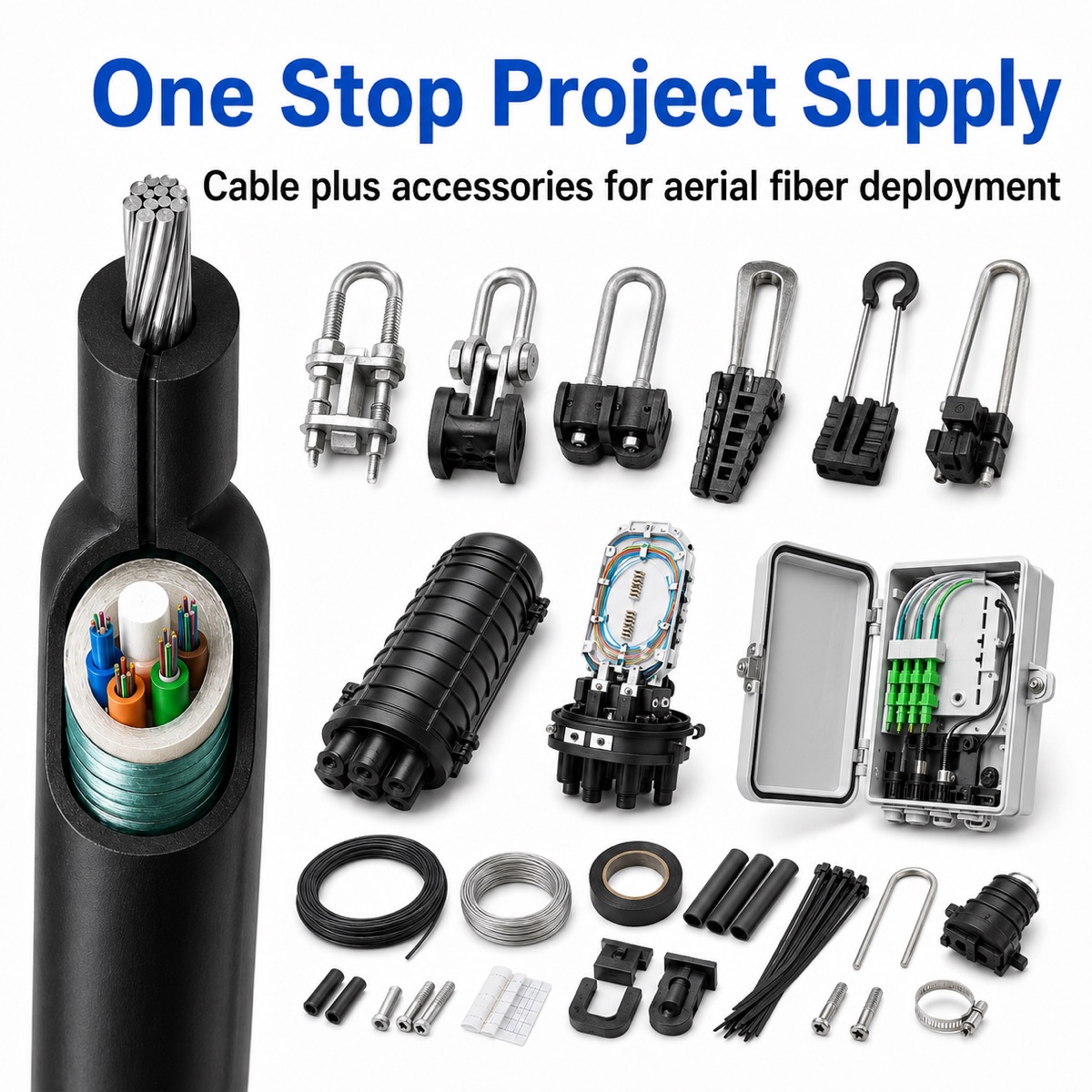 GYTC8S Figure 8 Fiber Optic Cable produit et référence de construction 3